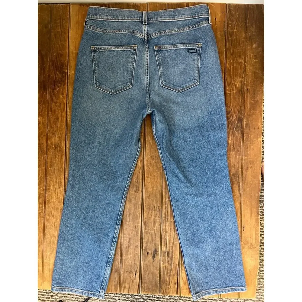 AYR Women's jeans TheYes Yes Yes high waisted Straight-Leg in Faded Blue Denim